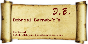 Dobrosi Barnabás névjegykártya